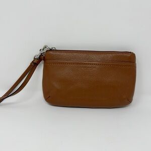 Coach Brown Leather Park Collection Wristlet